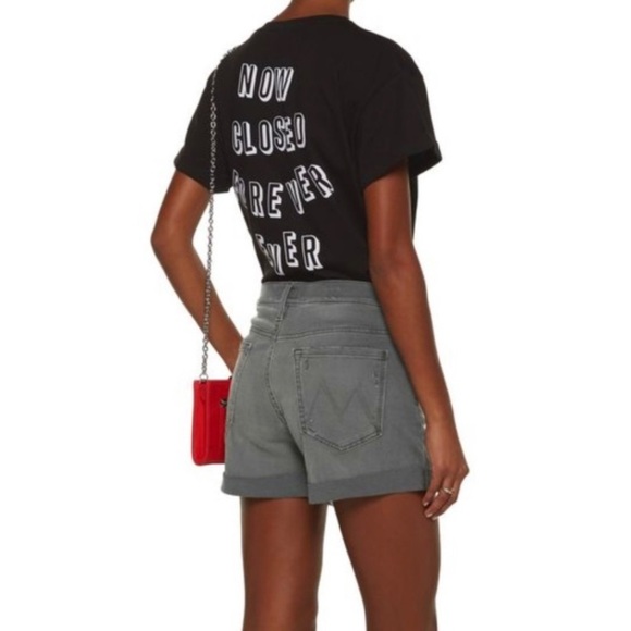 MOTHER Dropout Cuff Distressed Short - Picture 1 of 7